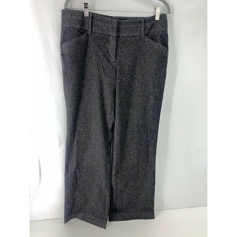 New York & Company Women's Gray Cropped Pants 8